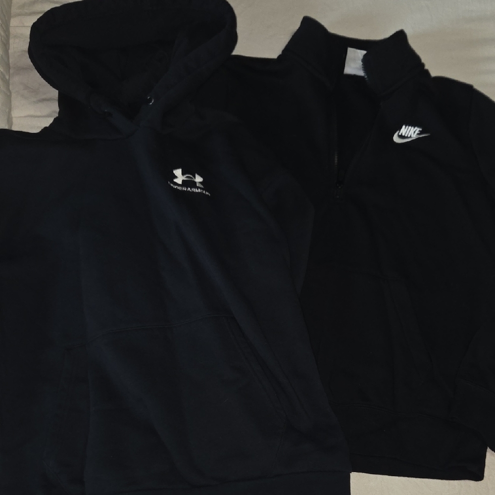 Nike Pullover And UA Hoodie with Logo